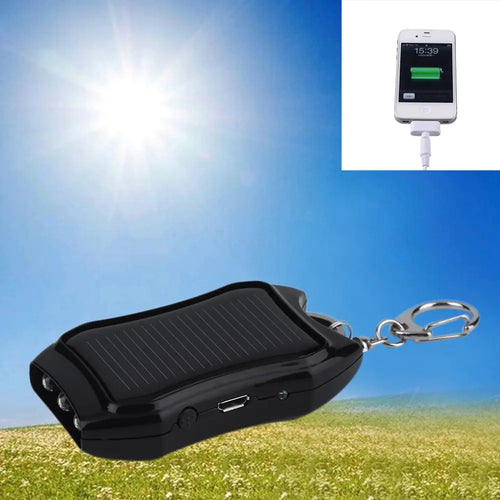 Cargador solar para llavero de 1200 mAh, fuente de alimentación móvil 