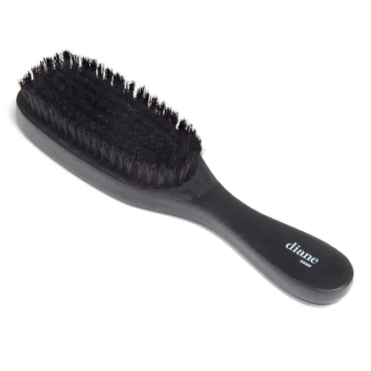 Diane Boar Bristle Brush for Men and Women - Fine to Medium Hair Styling, Wave Styles, Smoothing, Soft Scalp, Club Handle