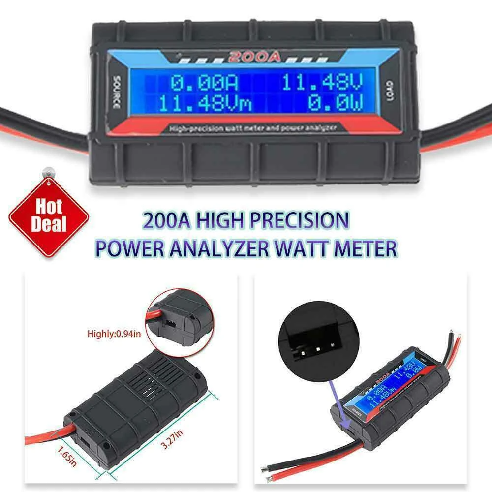 200A Hochpräzises DC-LCD-Leistungsmessgerät | hochpräzises Leistungsmessgerät