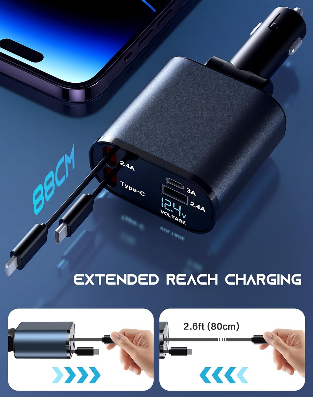 SpeedCharge 4-in-1 Car Charger | fast car charger