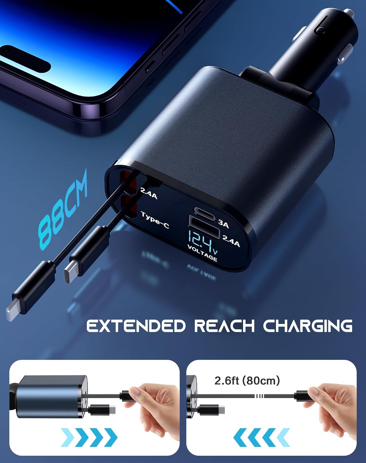 SpeedCharge 4-in-1 Car Charger | fast car charger