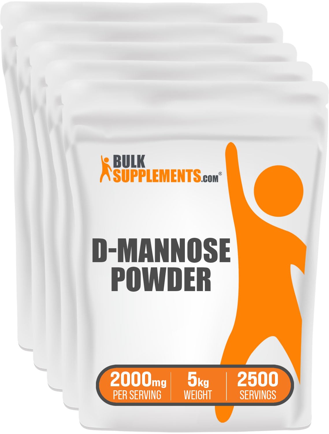 BulkSupplements Rent D-Mannose Pulver - Urinvejssundhedsformel 2000mg - Uden smag & Glutenfri 5kg | pulver til urinvejssundhed