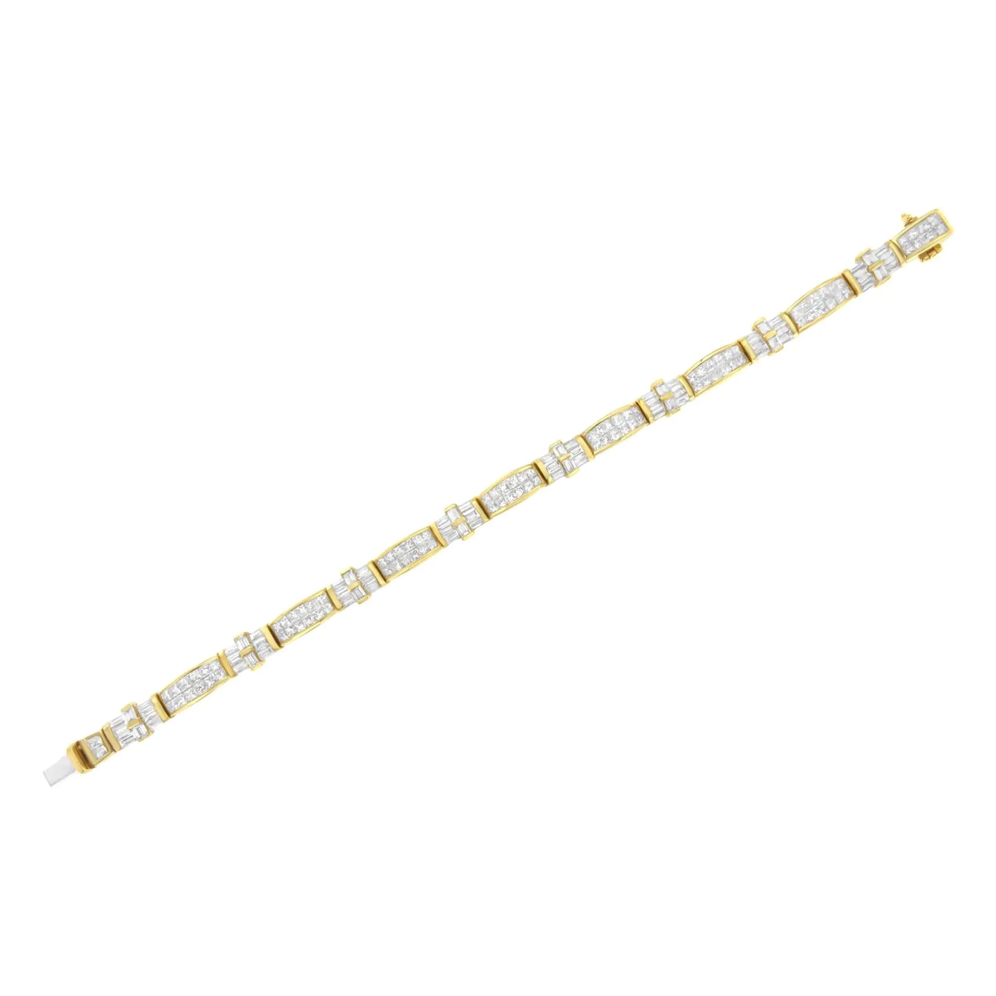 14K gult gull Multi-Cut Diamond Tiies of Love Eternity Armbånd (11,25 cttw, GH Color, VS1-VS2 Clarity)