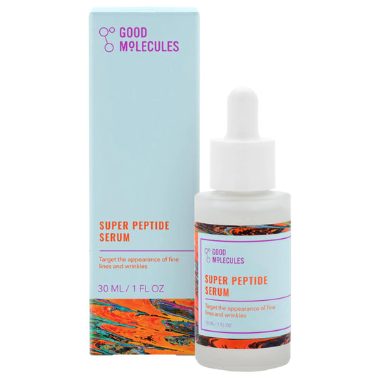 Good Molecules Super Peptide Serum - Anti-aldring ansiktsserum med peptider og kobbertripeptider for å fylle og faste - Vannbasert hudpleie for ansiktet