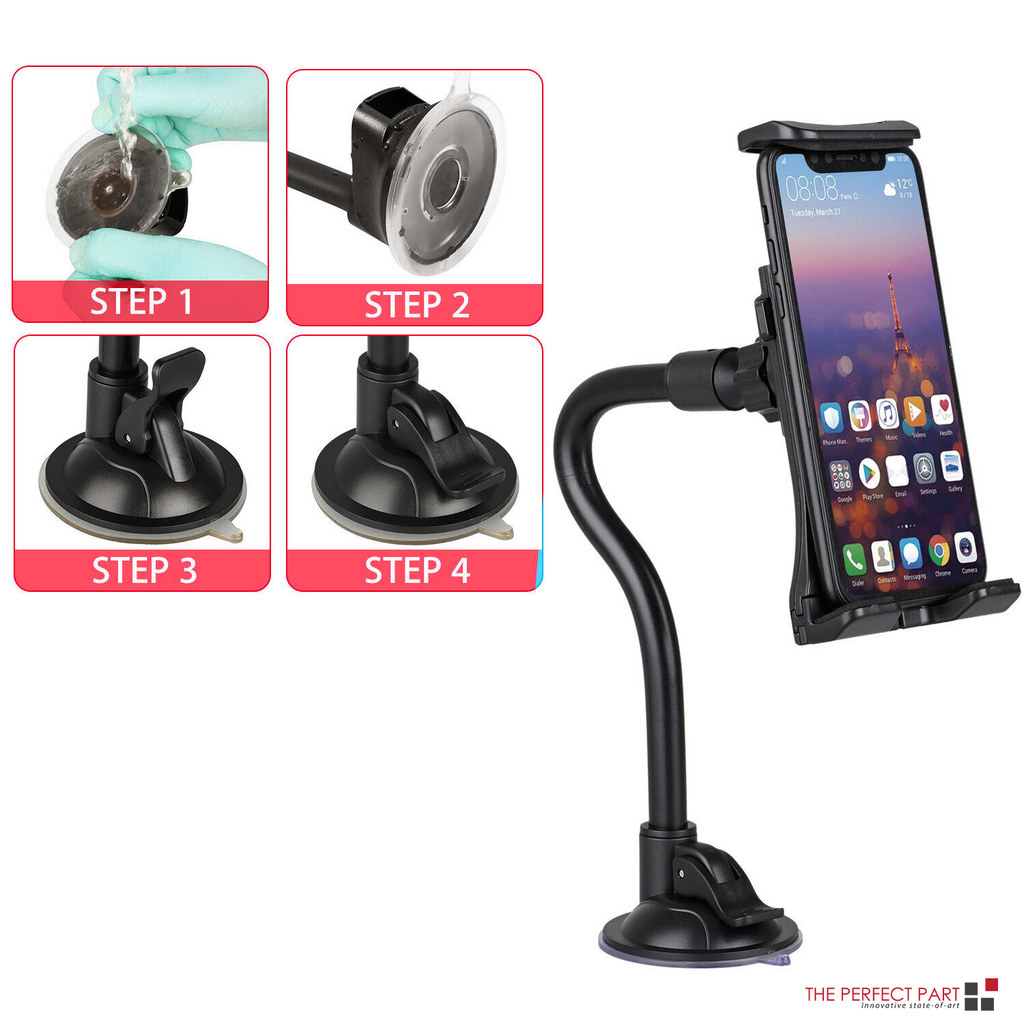 Supporto universale a 360° per parabrezza e scrivania per dispositivi