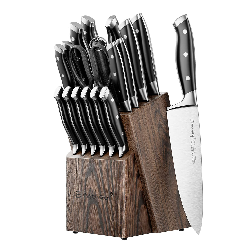 Culinary Master 18-Piece Chef's Knife Set with Wooden Block | best chef knife set