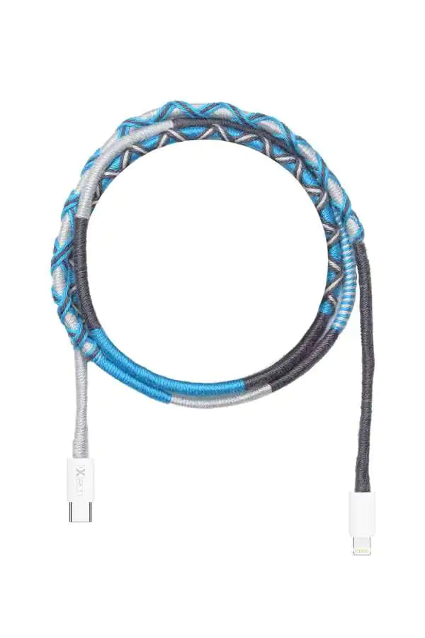 Cable I-XTECH Ix-Uc009-Blu Lotus Tipo-C a Lightning de 1 m, blanco