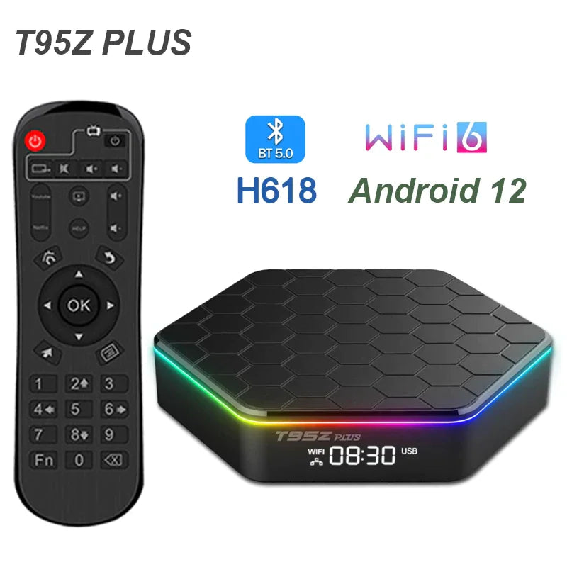 2023 Upgraded T95Z Plus Smart Android 12.0 TV Box Quad Core 6K HD Stream Player