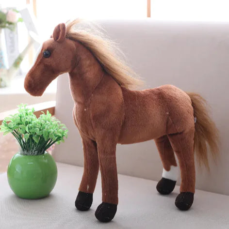 Peluche de cebra de 30-60 cm: caballo de peluche realista