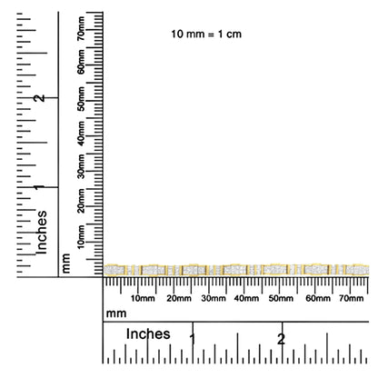 14K kollase kullaga baguette ja printsessilõikega teemantkäevõru (8,30 cttw, HI Color, SI1-SI2 Clarity)