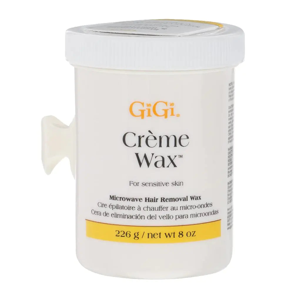 GiGi Crème Wax for Sensitive Skin - Microwave Hair Removal Wax, 8 Ounces Creme Wax