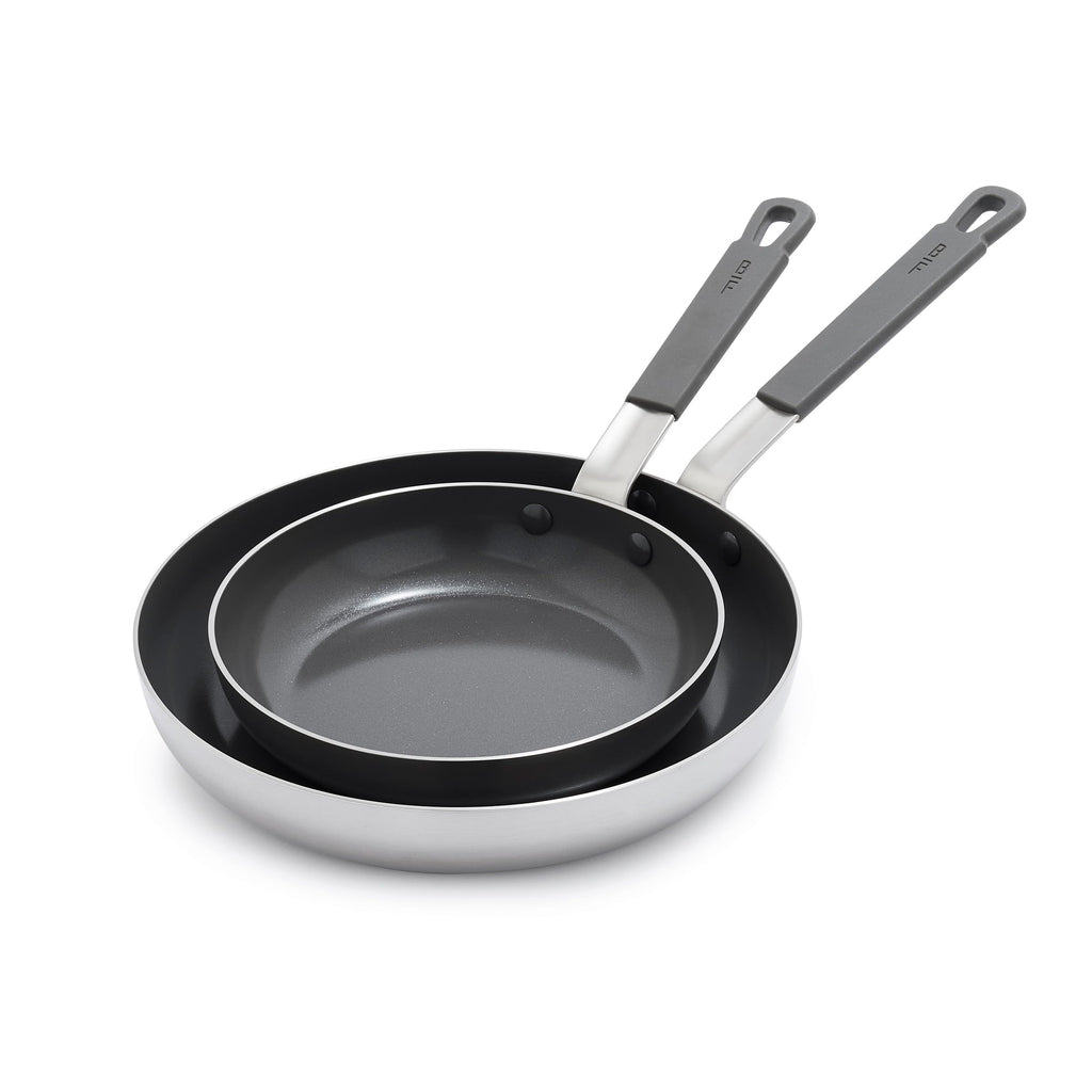 GreenPan x Bobby Flay Pro Edelstahl-Pfannen-Duo | antihaftbeschichtete Induktionspfanne