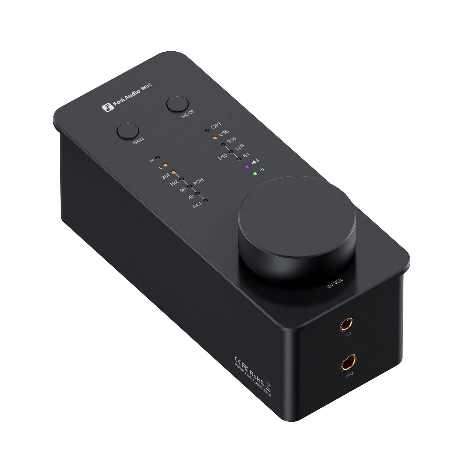 Fosi Audio SK02 Stationær DAC og Hovedtelefonforstærker | stationær DAC-forstærker