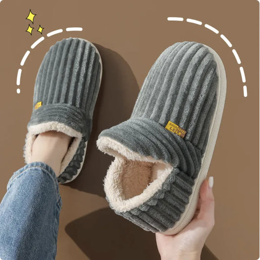 Pantuflas cálidas de algodón para interiores - Antideslizantes para parejas