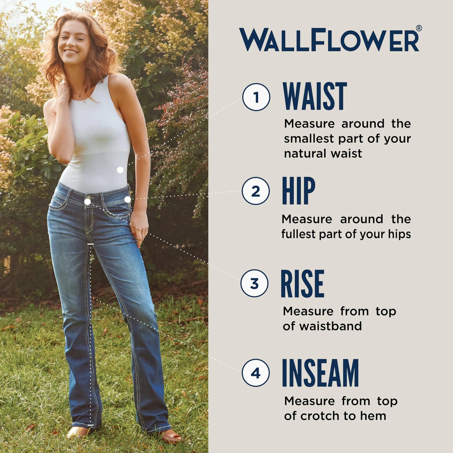 WallFlower Women's Luscious Curvy Bootcut Mid-Rise Insta Stretch Juniors Jeans Standard 5 Betsy