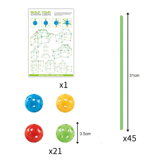 Kit de tienda de cuentas inteligente para niños: un magnífico kit de construcción de fortalezas