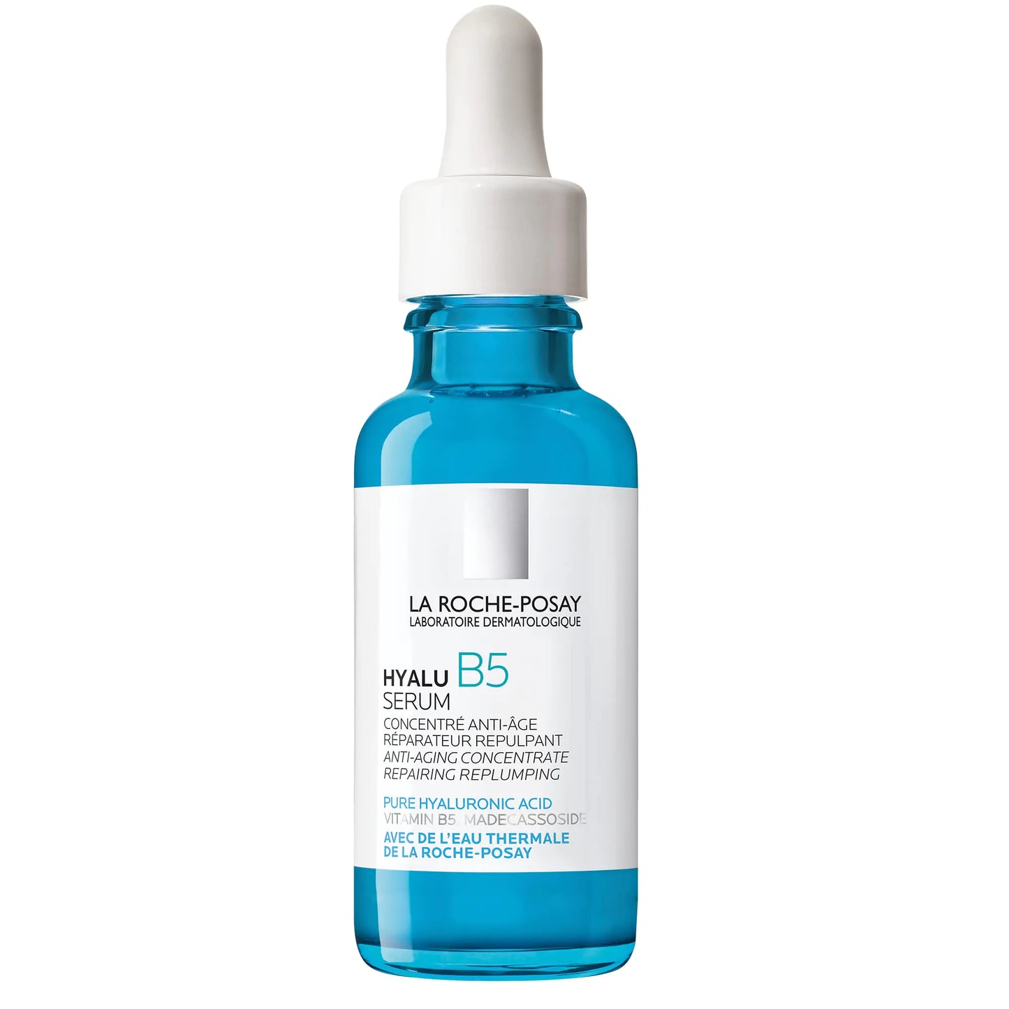 La Roche-Posay Hyalu B5 rent hyaluronsyreserum for ansikt, med vitamin B5, antialdringsserum for fine linjer og rynker, fuktighetsgivende serum for å fylle og reparere tørr hud, trygt på sensitiv hud 1 Fl Oz (pakke med 1) 