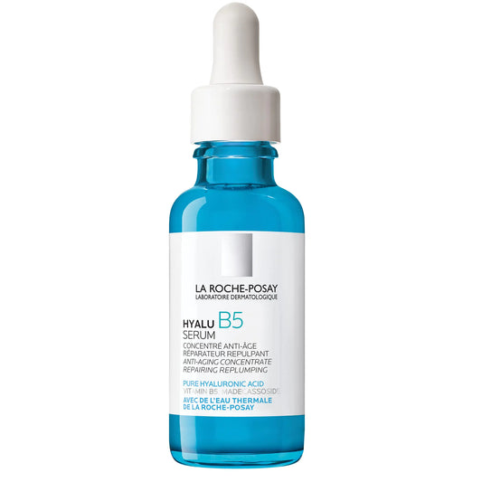 Suero facial con ácido hialurónico puro La Roche-Posay Hyalu B5, con vitamina B5. Suero antiedad para líneas finas y arrugas. Suero hidratante para rellenar y reparar la piel seca. Seguro para piel sensible. 30 ml (paquete de 1). 