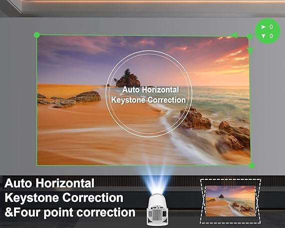 Intelligenter 4K-Mini-Projektor mit WiFi 6 und Bluetooth 5.0