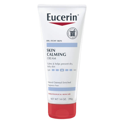 Crema calmante Eucerin - Loción corporal para piel seca y con picazón, enriquecida con avena coloidal natural - Tubo de 453 ml