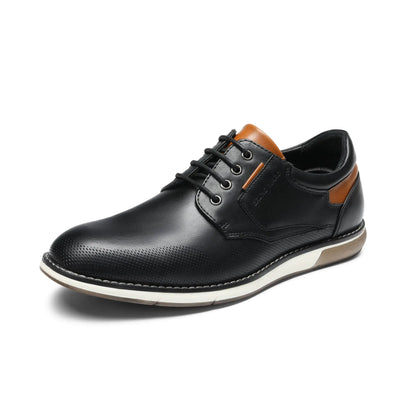 Zapatos Oxford informales de vestir Bruno Marc para hombre, estilo Derby formal de negocios, ancho 10, color negro