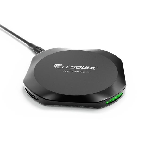 EE. UU. | Almohadilla de carga inalámbrica rápida Qi de 10 W Esoulk