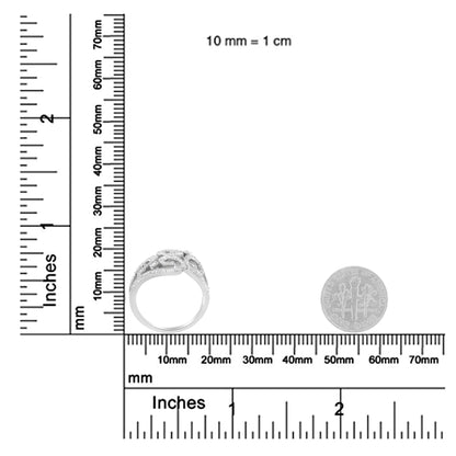 14K hvitt gull rundslipt diamantklyngering (1/2 cttw, SI1-SI2 Clarity, HI Color)