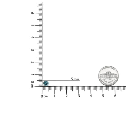 14K kullaga 1/2 Cttw Aqua Blue Teemantkeeratava tagaküljega 4-harulised klassikalised kõrvarõngad (värviga töödeldud, I2-I3)