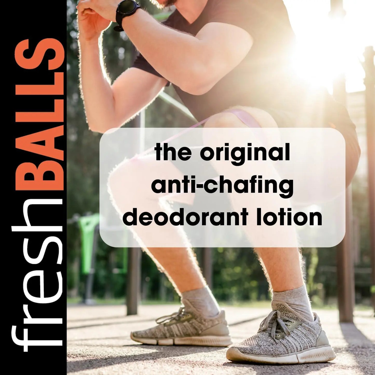 Fresh BALLS Lotion - Anti-gnagsår beroligende krem ​​til pulver for menn - Ball-deodorant og hygiene for lyskeområdet - Den originale anti-gnagskremen for menn, 3,4 fl oz 3,4 Fl Oz (pakke med 1)