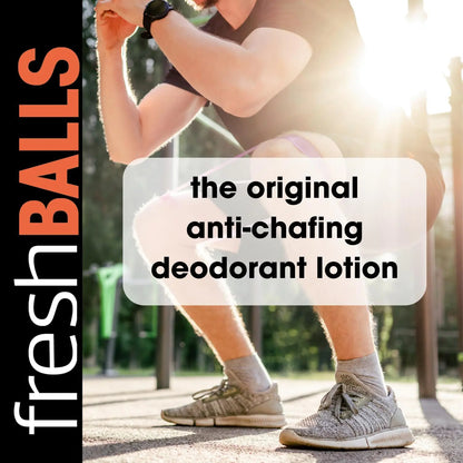 Fresh BALLS Lotion - Anti-gnagsår beroligende krem ​​til pulver for menn - Ball-deodorant og hygiene for lyskeområdet - Den originale anti-gnagskremen for menn, 3,4 fl oz 3,4 Fl Oz (pakke med 1)