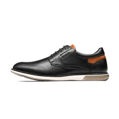 Zapatos Oxford informales de vestir Bruno Marc para hombre, estilo Derby formal de negocios, ancho 10, color negro