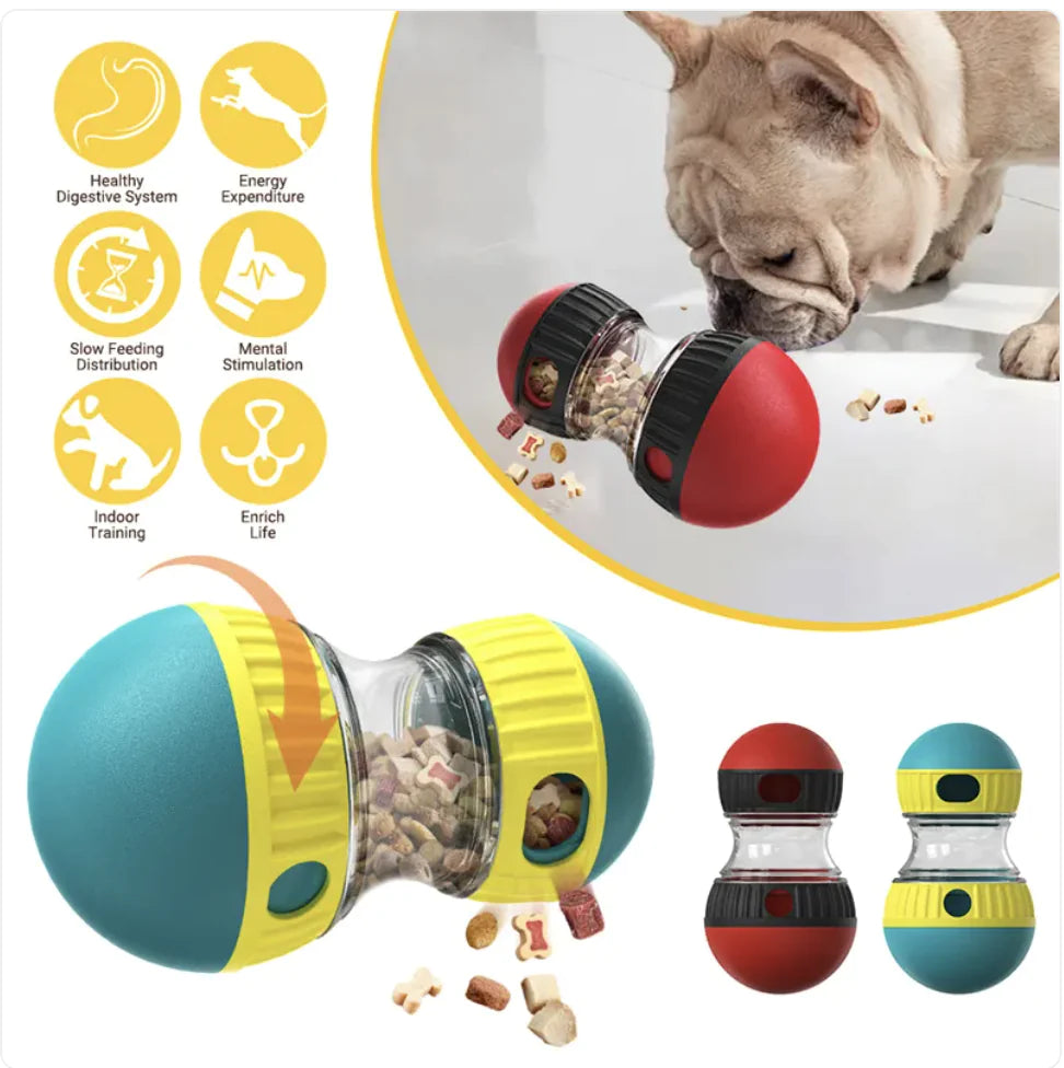 Juguete interactivo para perros con dispensador de comida