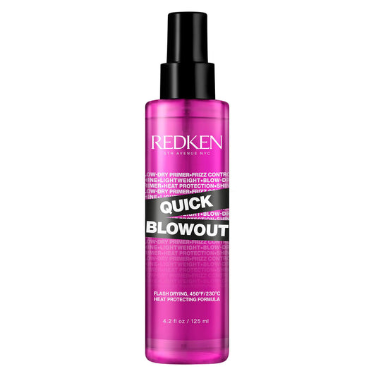 Spray protector térmico Redken Quick Blowout | Prebase para secado rápido que reduce el tiempo de peinado | Suaviza y da brillo | Spray protector térmico ligero para secado rápido | Para todo tipo de cabello 118 ml (paquete de 1)