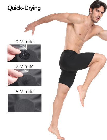 Compression lühikesed püksid Meeste Jõudlus Sport Treening Sportlik Jooksupesu Lühikesed püksid Spandex 6 Pack Black Small