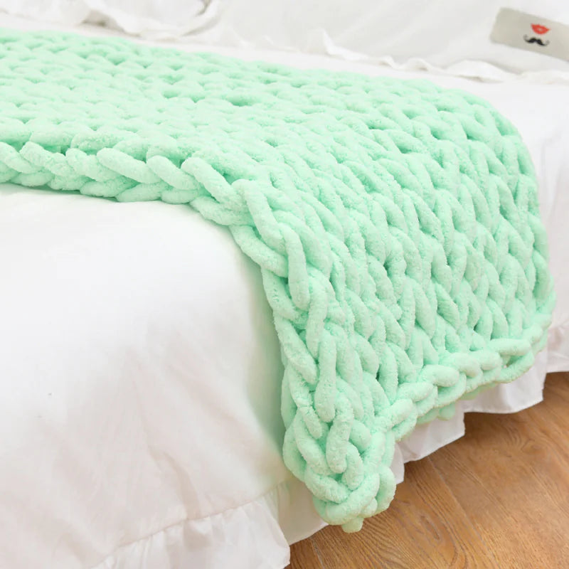 Weighted Knitted Wool Blanket