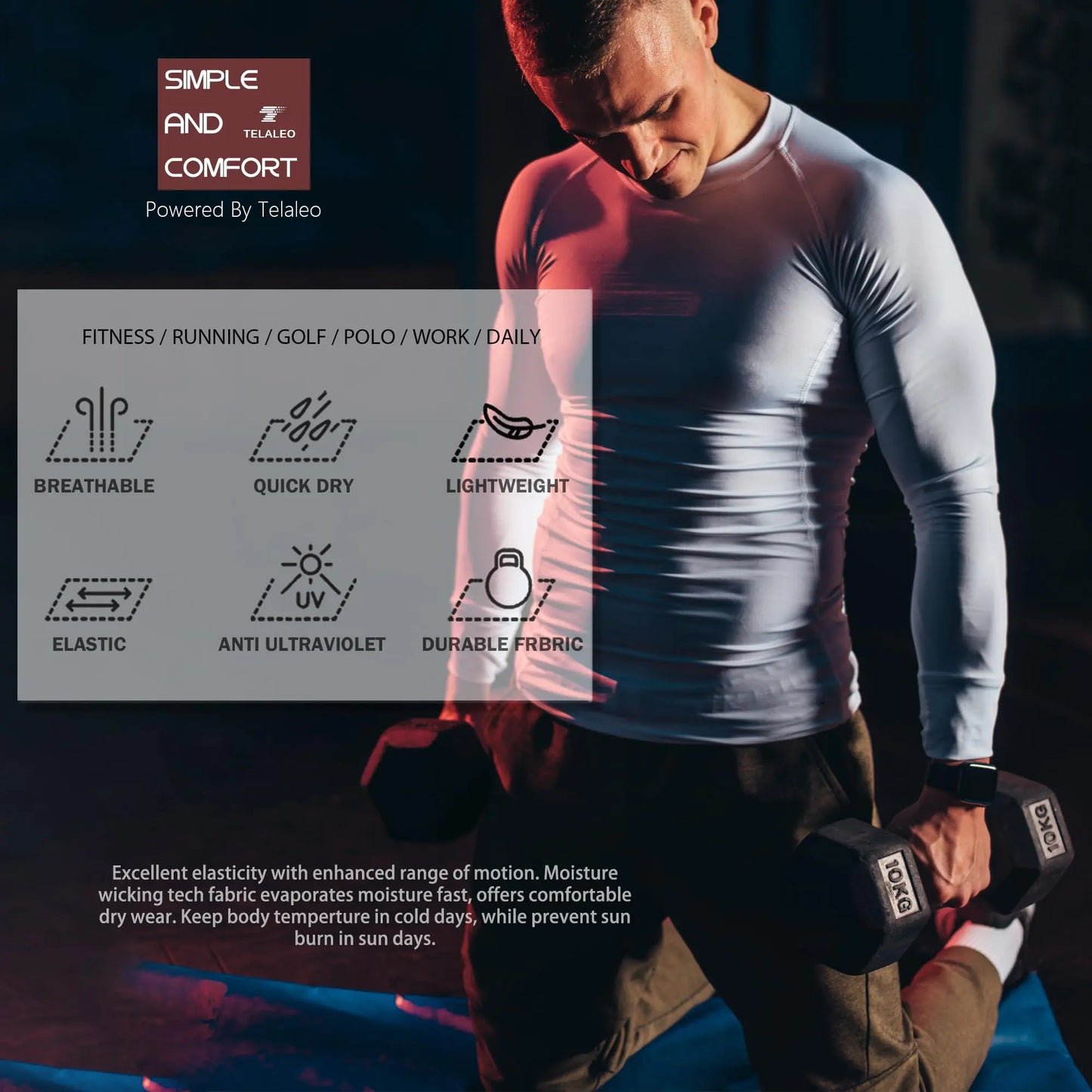 5 või 4 komplektiga meeste kompressioonsärgid pikkade varrukatega UPF SPF Rash Guard Workout Base Layer alussärk, väike must(g)/must/valge (5 pakk)