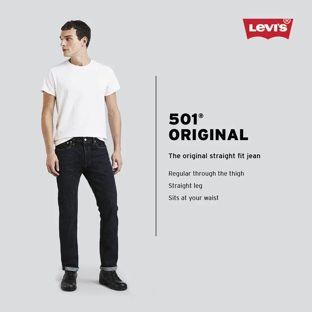 Levi's Men's 501 Original Fit Jeans (Også tilgjengelig i Big &amp; Tall) Standard 38W x 36L Light Stonewash