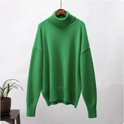 Women's Solid Color Turtleneck Sweater