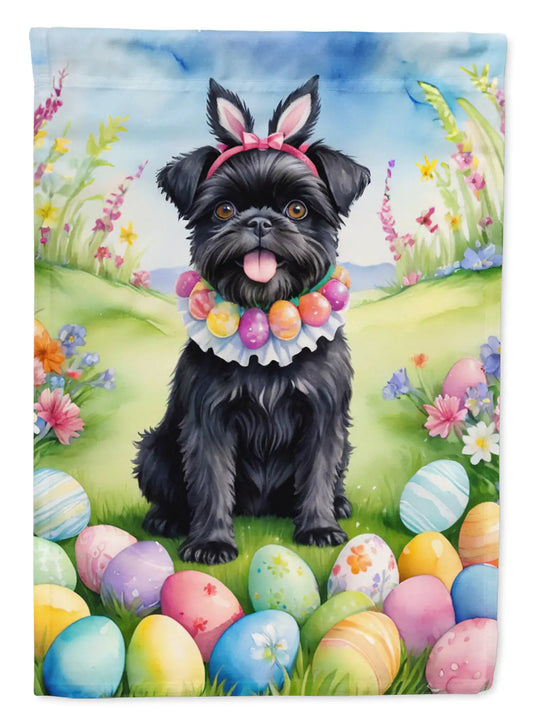 Affenpinscher Easter Egg Hunt Garden Flag