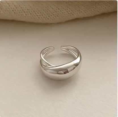 925 Sterling Silver Curved Ring