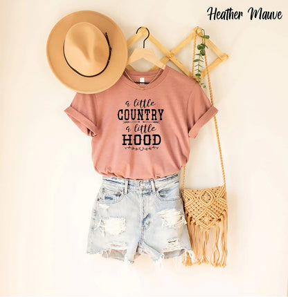 Camiseta Um Pouco Country Um Pouco Capuz, Camiseta de Música Country