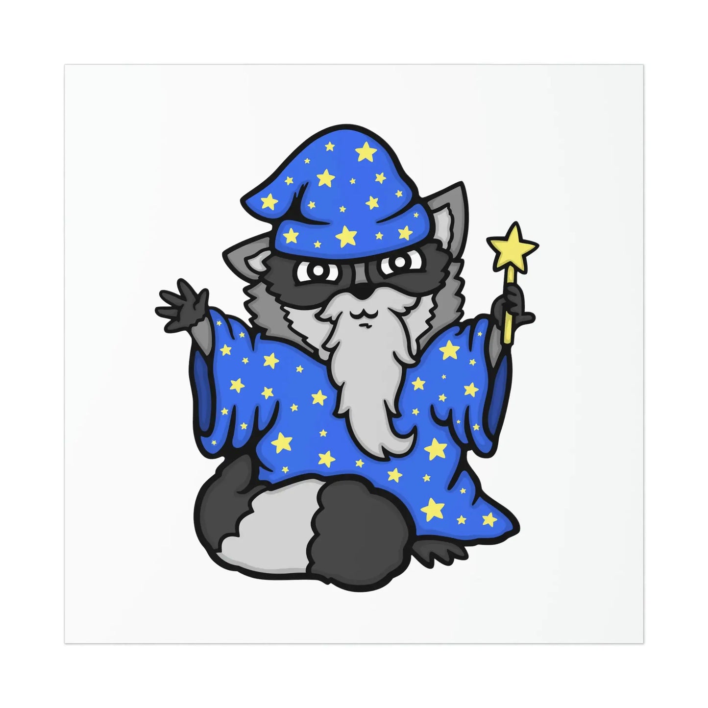 Wizard Raccoon Print