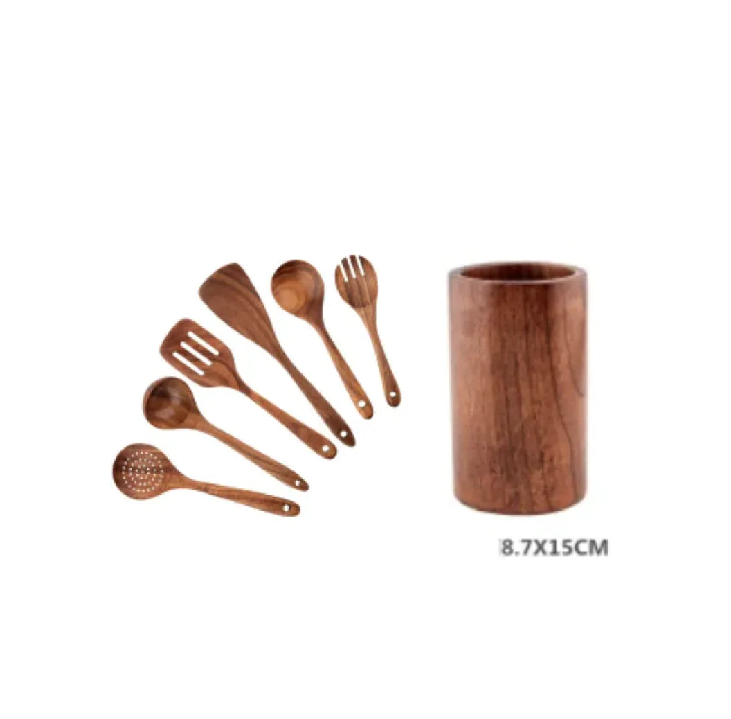 Acacia Wood Cooking Spatula Set  HejK  HejK com