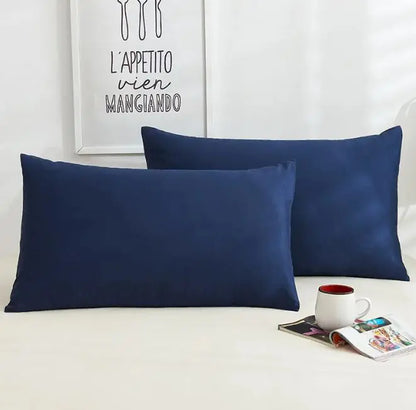 A Pair Of Pure Color Cotton Pillowcases