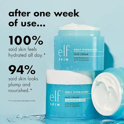 elf Holy Hydration! Ansiktskrem, bredspektret SPF 30 solkrem, fukter og mykgjør huden, hurtigabsorberende og ultrahydrerende, 1,8 Oz 1,8 unse (pakke med 1)