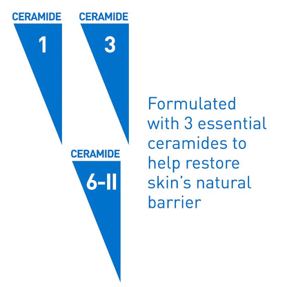 CeraVe Hydrating Facial Cleanser | Fuktighetsgivende ansiktsvask for tørr hud | Hyaluronsyre + Ceramider + Glyserin | Hydraterende rengjøringsmiddel for normal til tørr hud | National Eczema Association sertifisert 