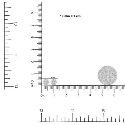 14K White Gold 1 1/2 cttw Prong Set Round-Cut Diamond Floral Cluster Stud Earrings (I-J Color, SI1-SI2 Clarity)