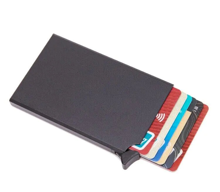 Herre RFID Blocking Slim Money Clip Carbon Fiber Lommebok ID Kredittkortholder Ny