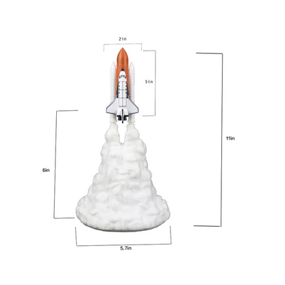 3D Print Rocket Space Shuttle Lamp Night Lamp