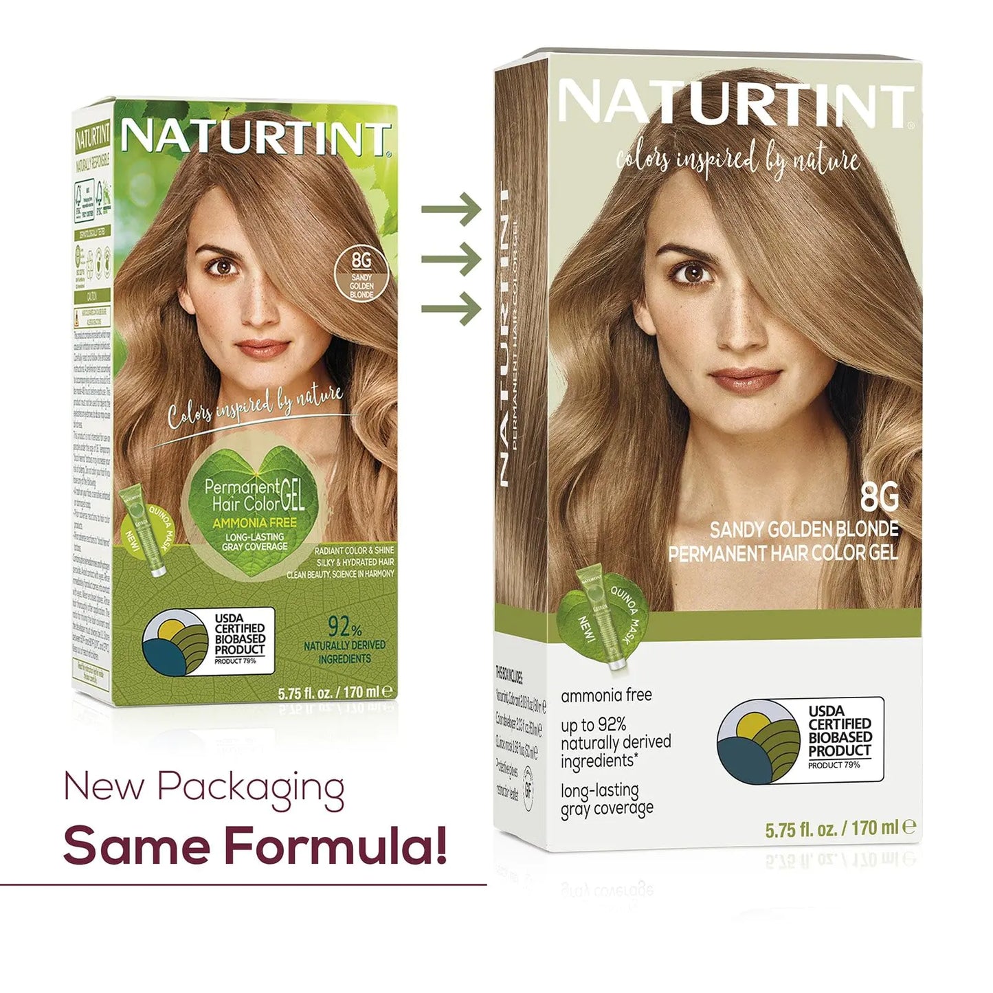 Naturtint Permanent Hair Color 8C Copper Blonde (Pack of 1), Ammonia Free, Vegan, Cruelty Free, up to 100% Gray Coverage, Long Lasting Results. Copper Blonde Hair Color